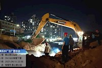 健民路香山湖段管道完工，梅溪水廠出廠管工程建設取得階段勝利